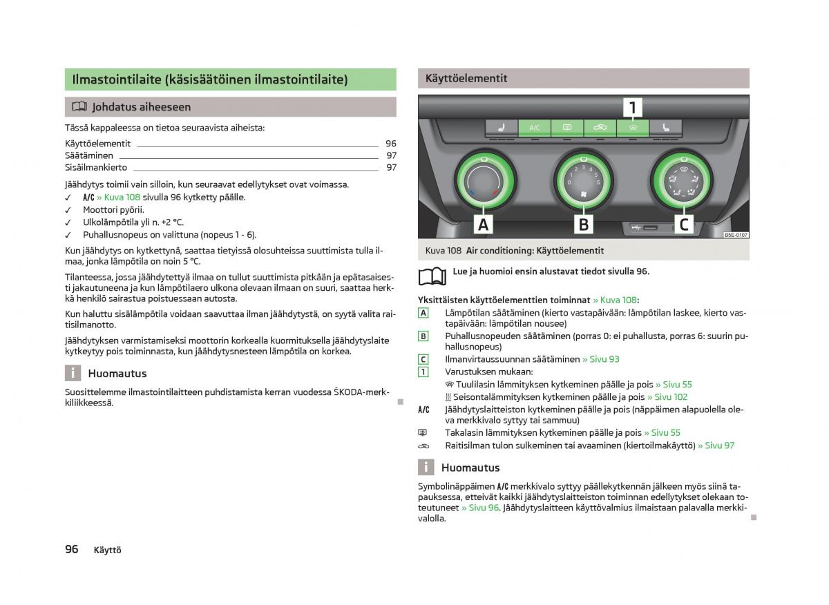 Skoda Octavia III 3 omistajan kasikirja / page 98