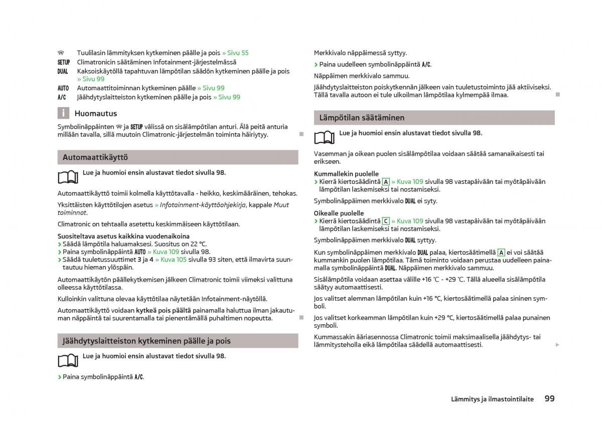 Skoda Octavia III 3 omistajan kasikirja / page 101