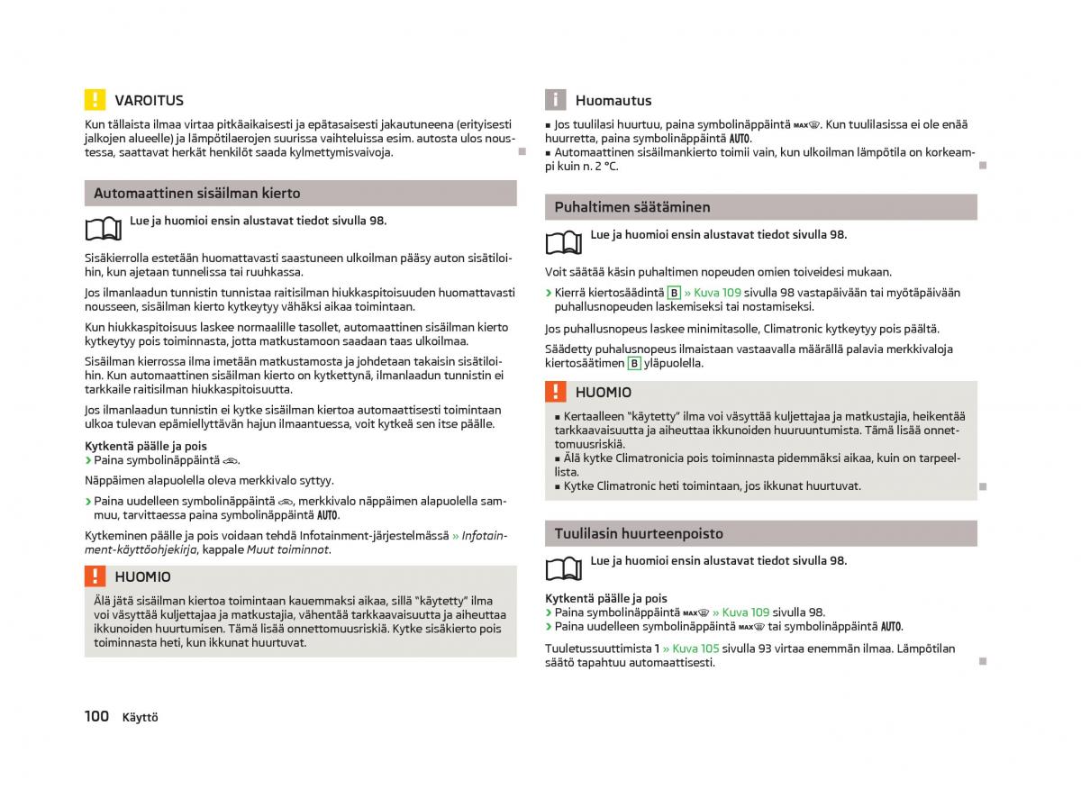 Skoda Octavia III 3 omistajan kasikirja / page 102