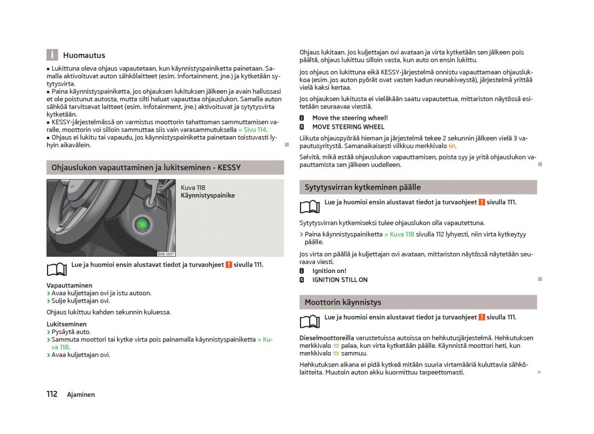 Skoda Octavia III 3 omistajan kasikirja / page 114