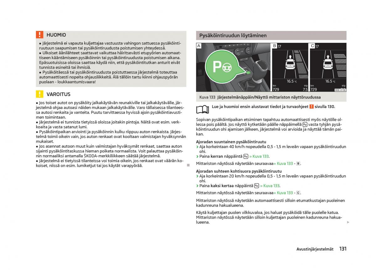 Skoda Octavia III 3 omistajan kasikirja / page 133