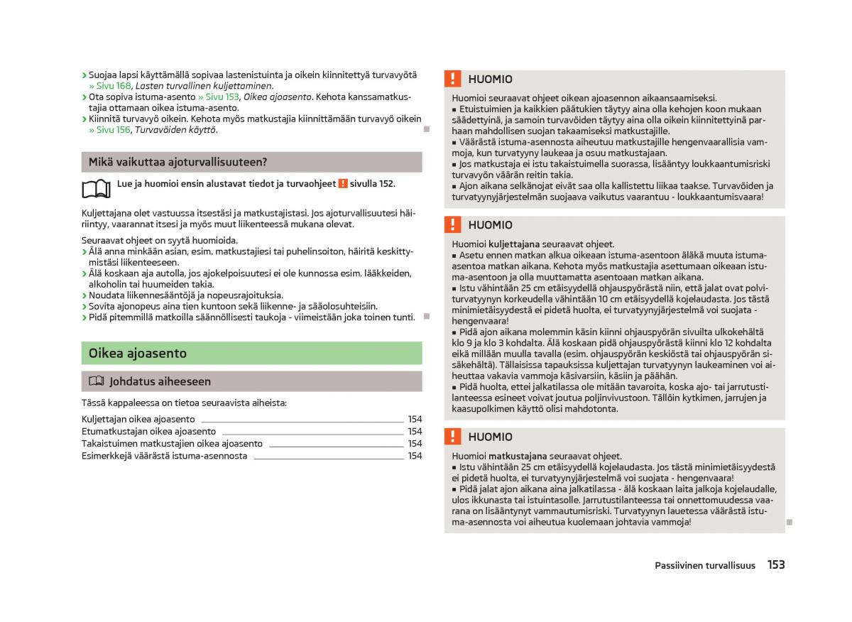 Skoda Octavia III 3 omistajan kasikirja / page 155