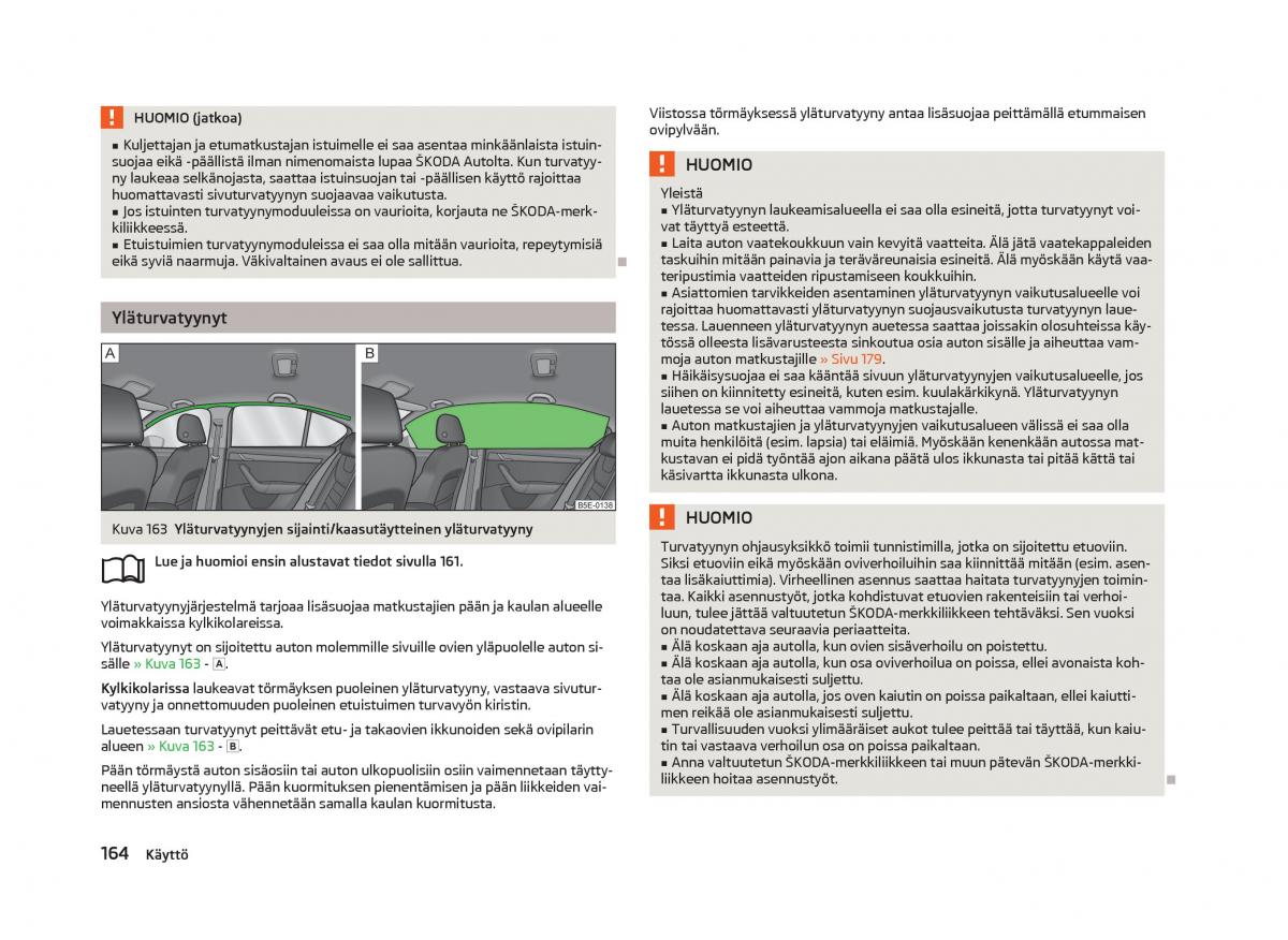 Skoda Octavia III 3 omistajan kasikirja / page 166