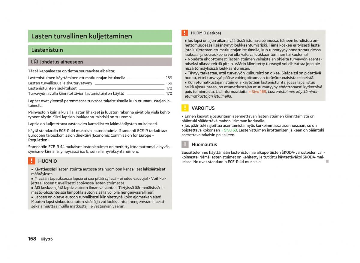 Skoda Octavia III 3 omistajan kasikirja / page 170