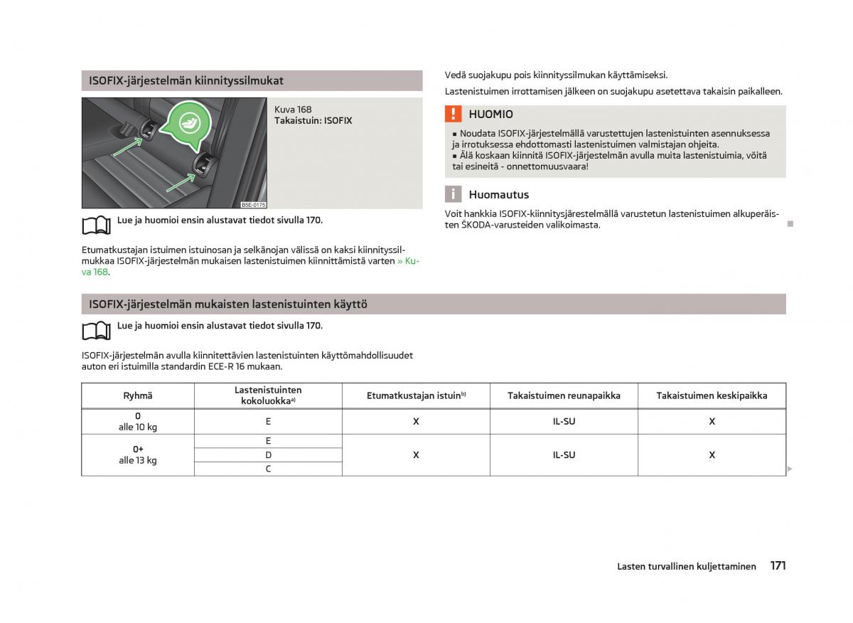 Skoda Octavia III 3 omistajan kasikirja / page 173