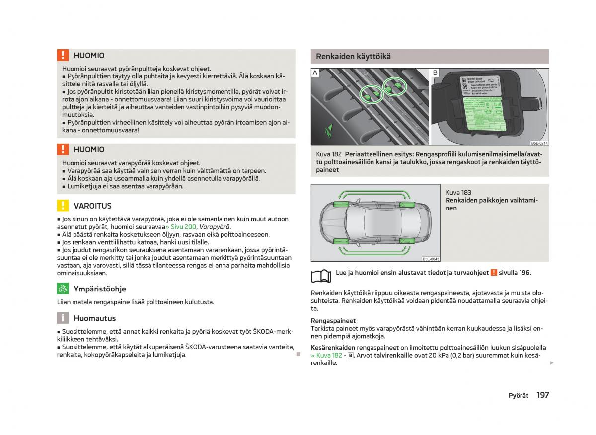 Skoda Octavia III 3 omistajan kasikirja / page 199