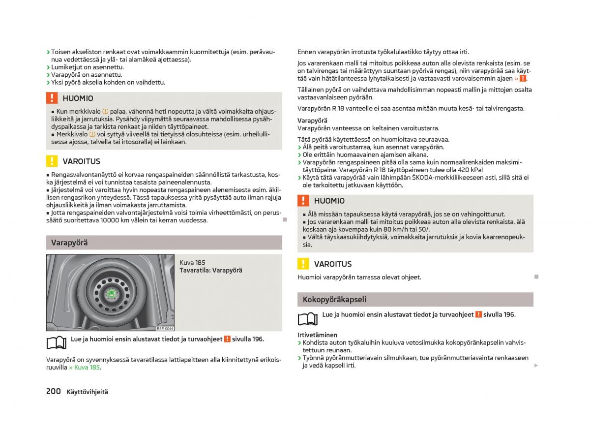 Skoda Octavia III 3 omistajan kasikirja / page 202