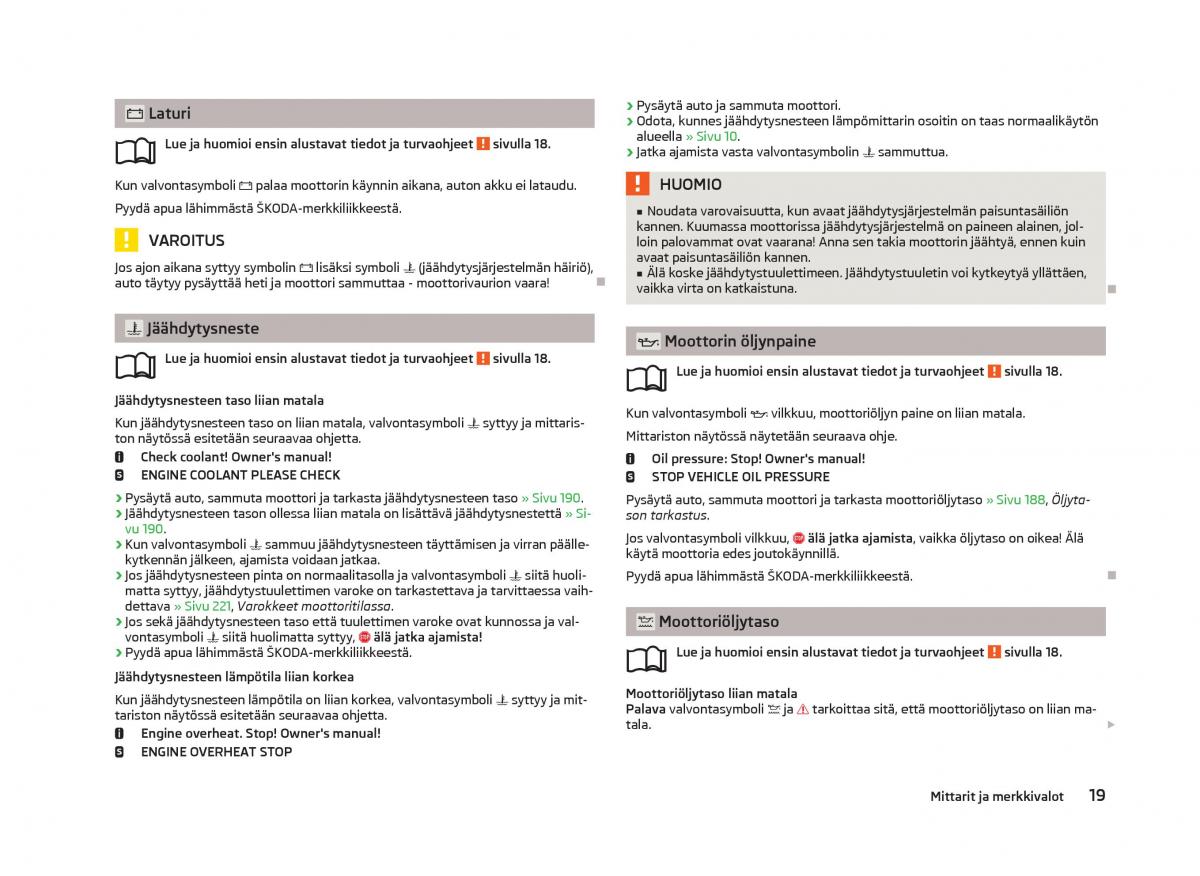 Skoda Octavia III 3 omistajan kasikirja / page 21