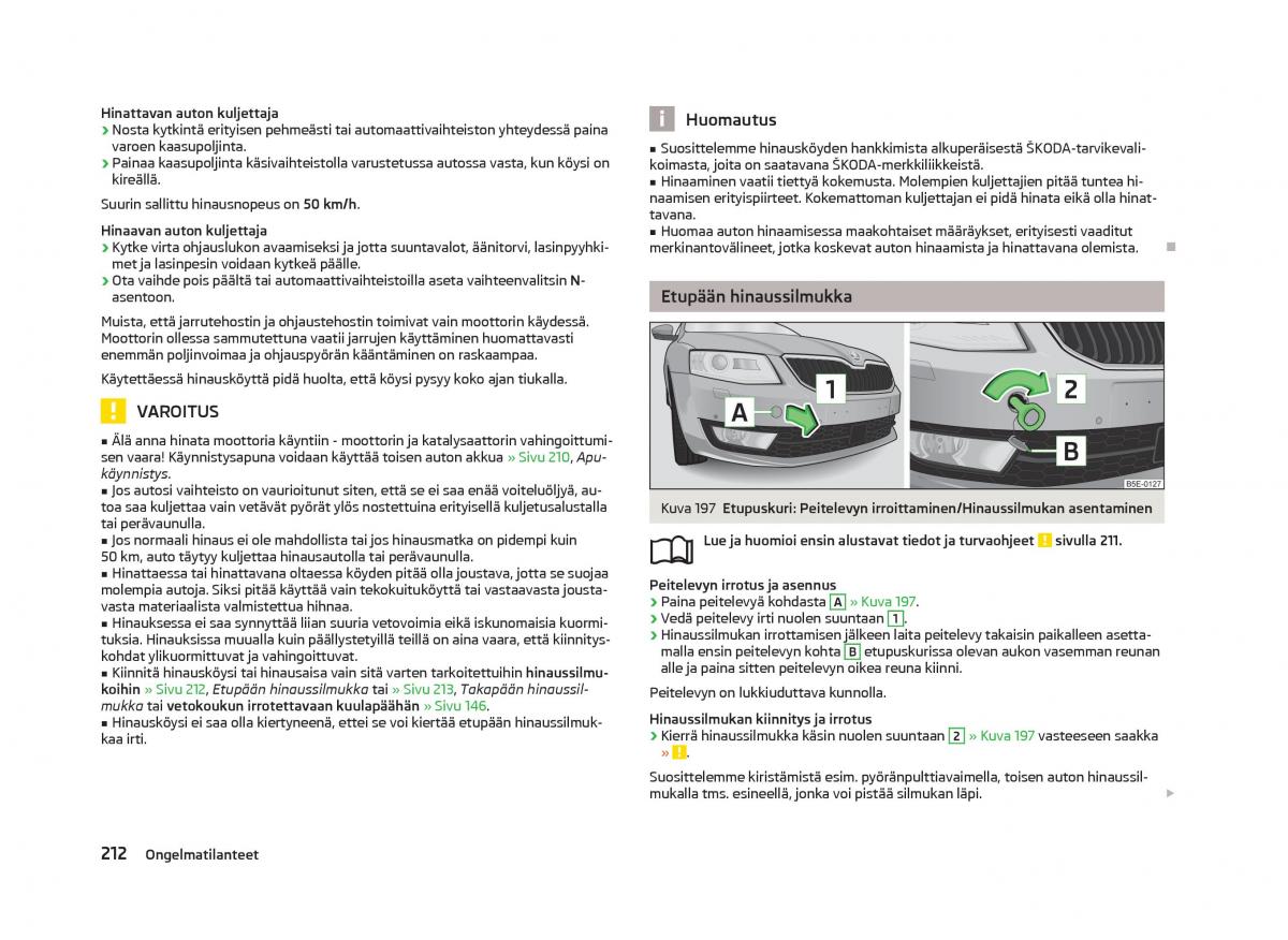 Skoda Octavia III 3 omistajan kasikirja / page 214