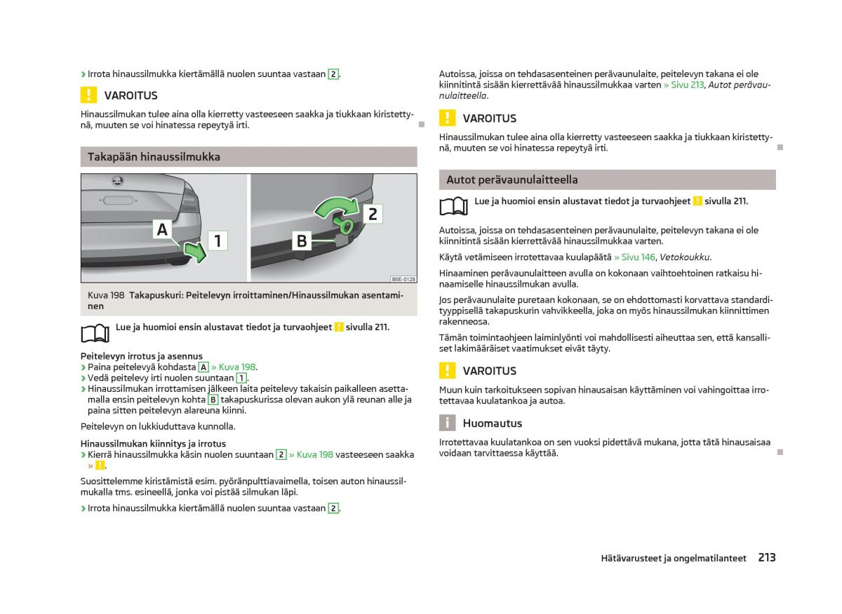 Skoda Octavia III 3 omistajan kasikirja / page 215