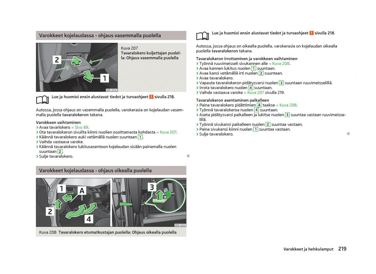 Skoda Octavia III 3 omistajan kasikirja / page 221