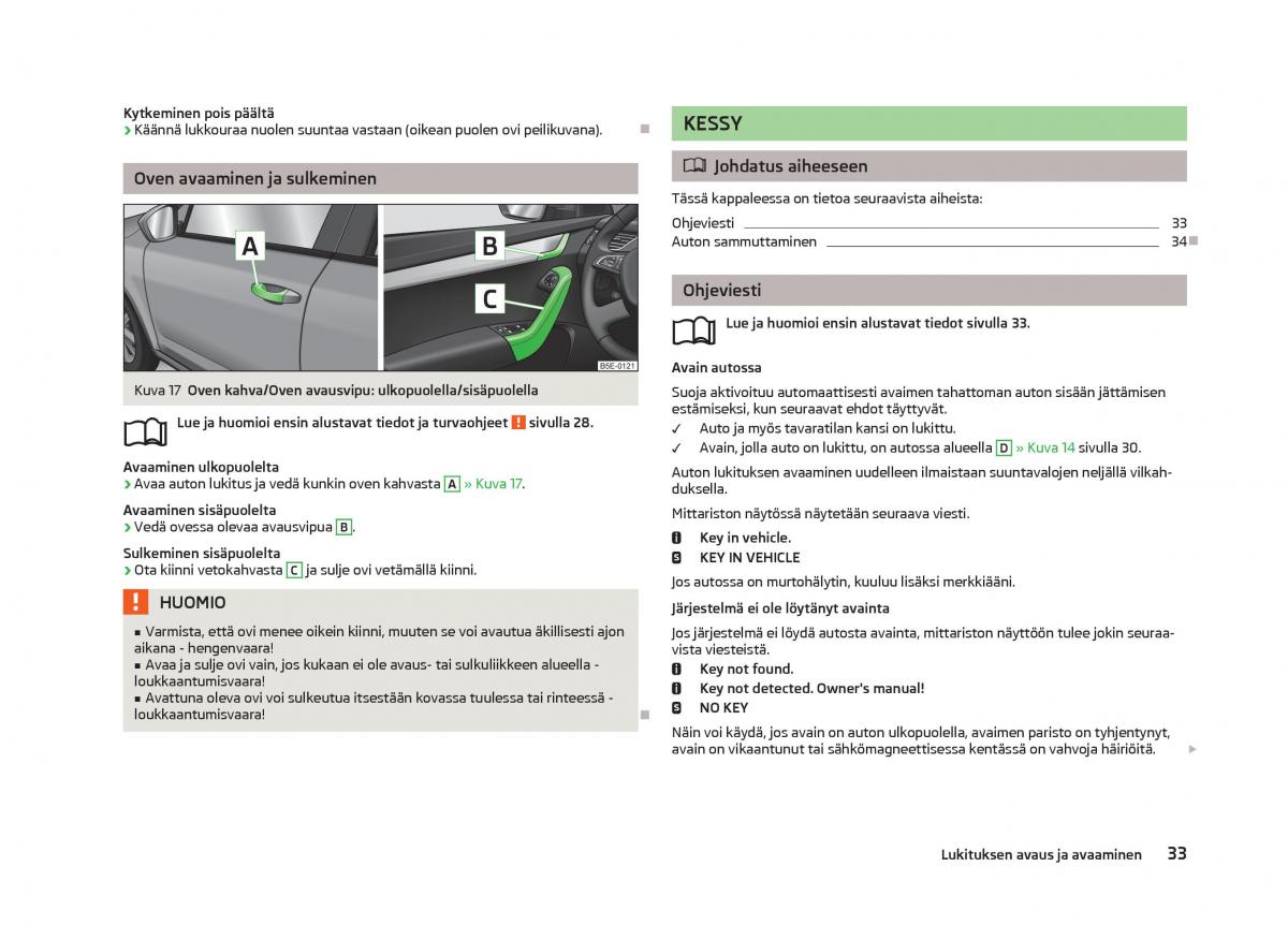 Skoda Octavia III 3 omistajan kasikirja / page 35