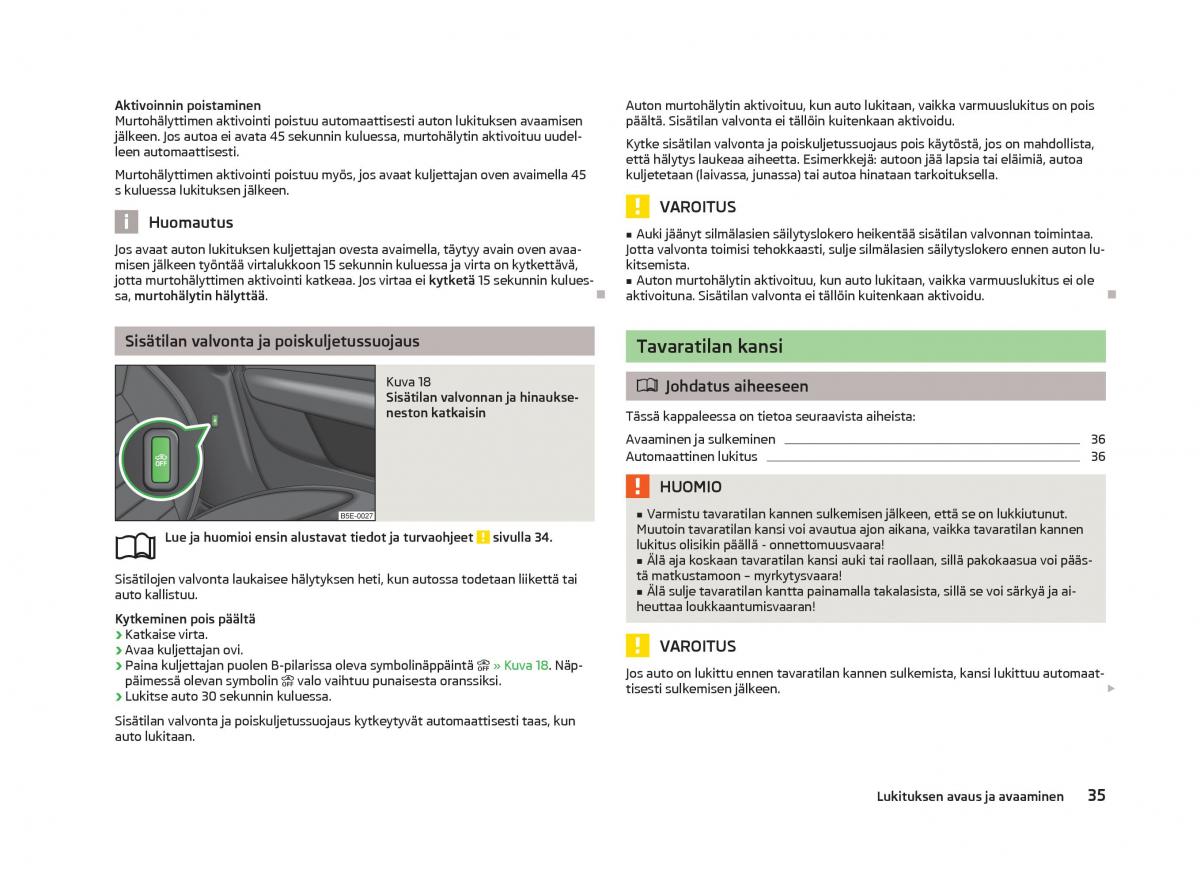 Skoda Octavia III 3 omistajan kasikirja / page 37