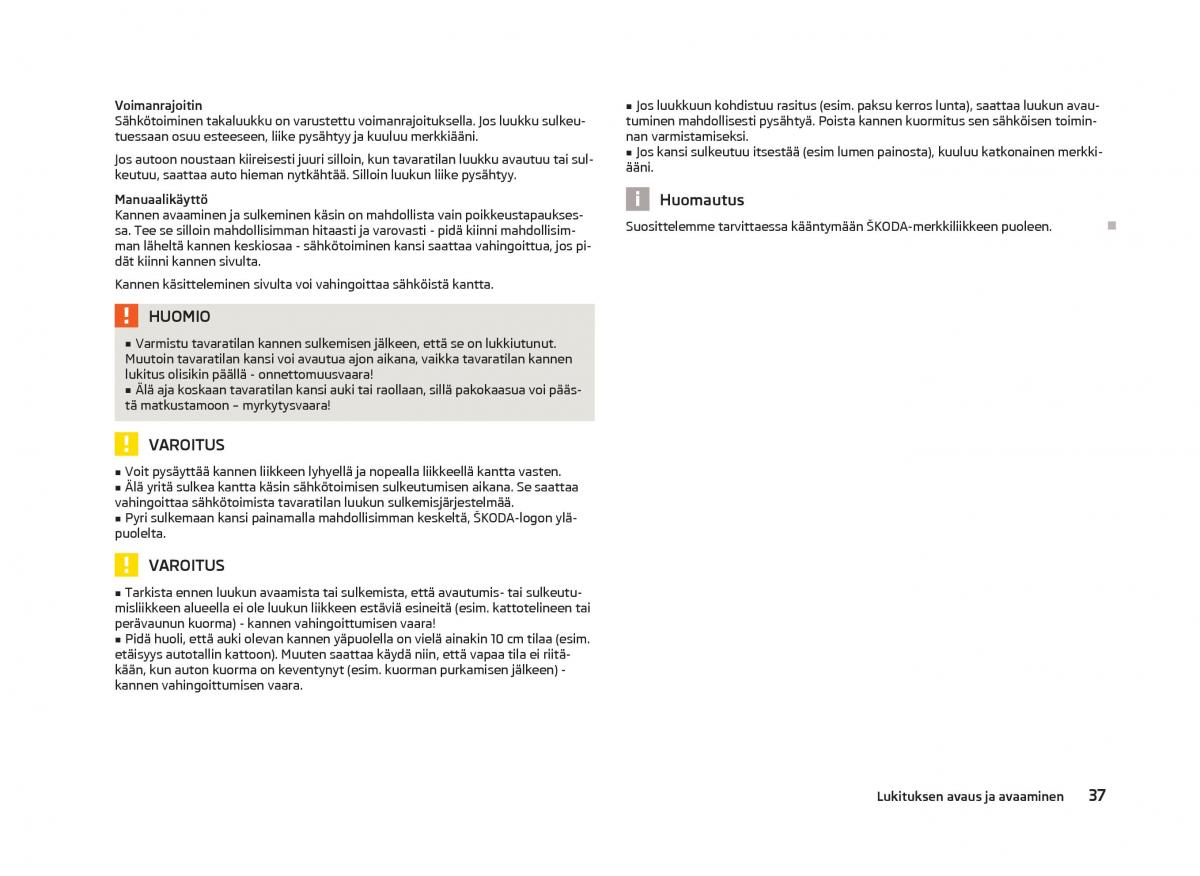 Skoda Octavia III 3 omistajan kasikirja / page 39