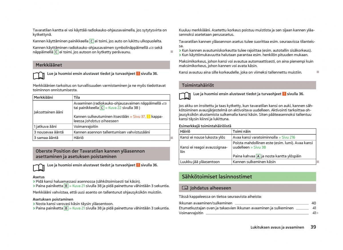 Skoda Octavia III 3 omistajan kasikirja / page 41