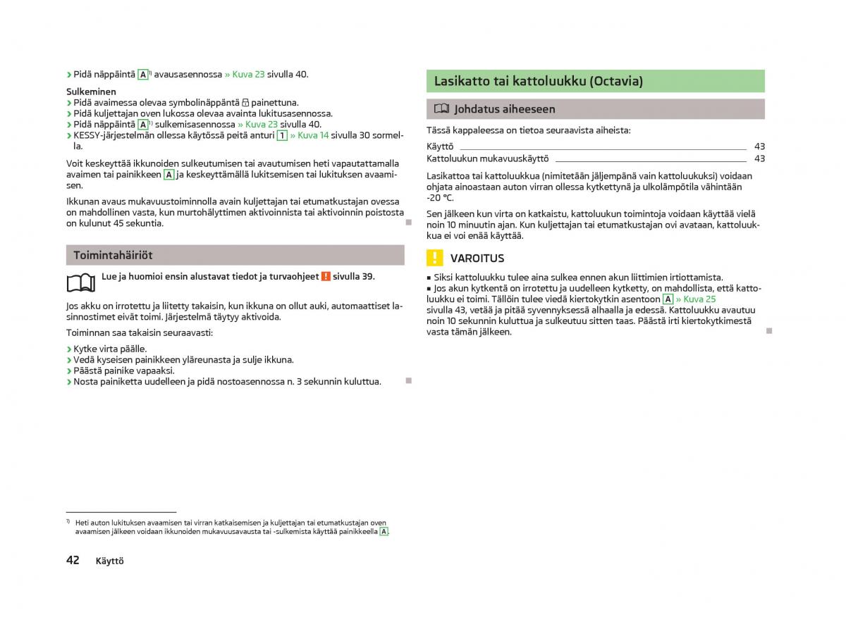 Skoda Octavia III 3 omistajan kasikirja / page 44