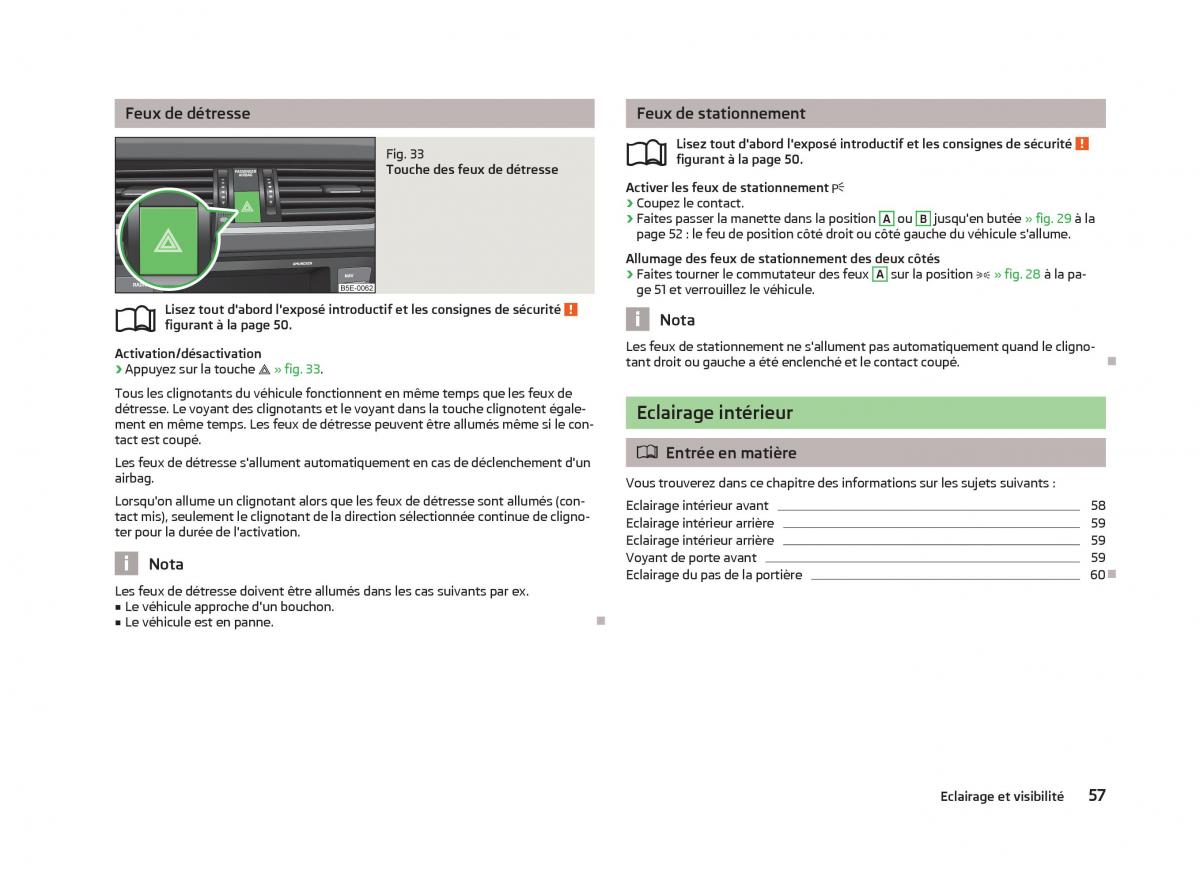 Skoda Octavia III 3 manuel du proprietaire / page 59