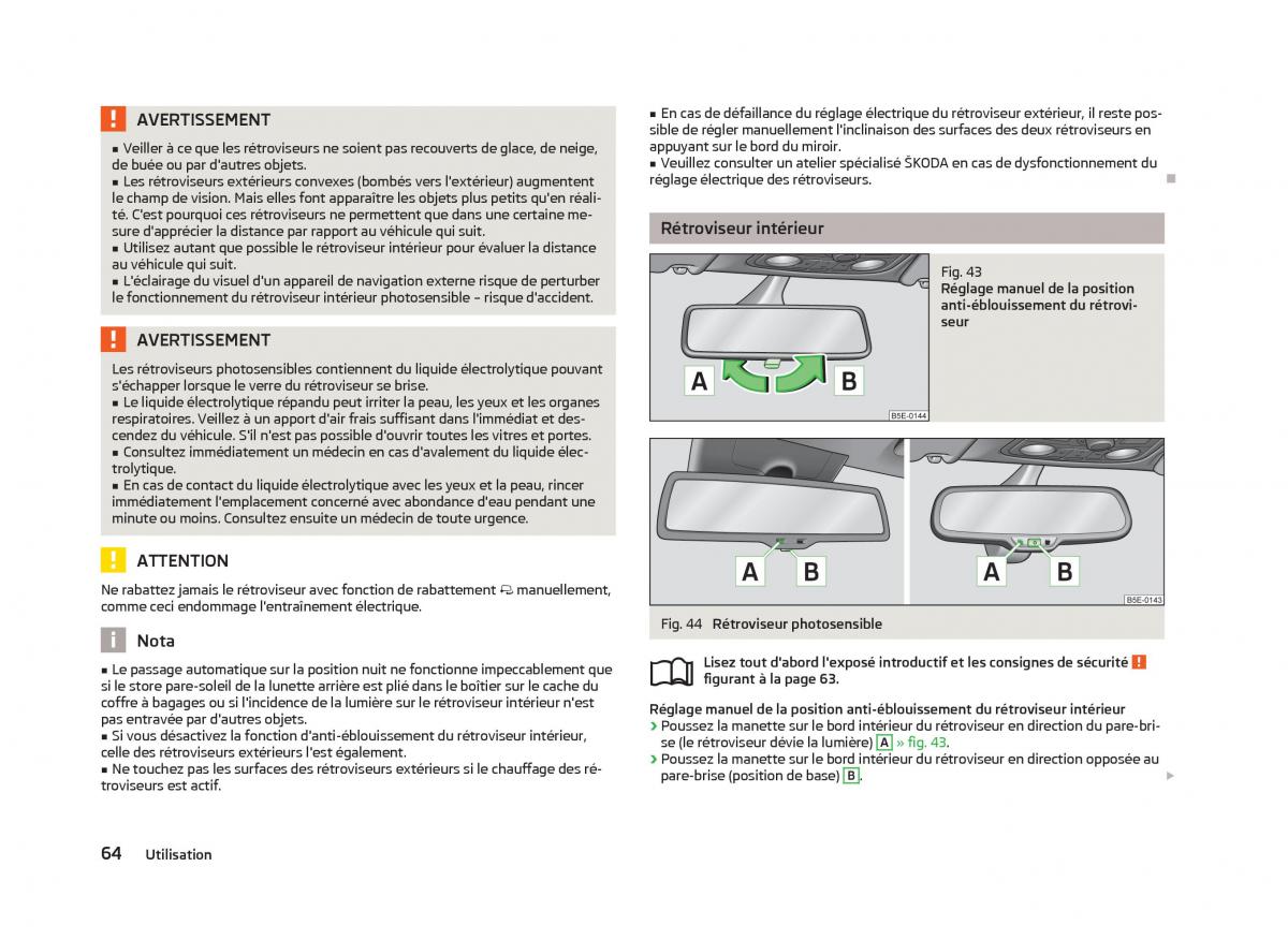 Skoda Octavia III 3 manuel du proprietaire / page 66