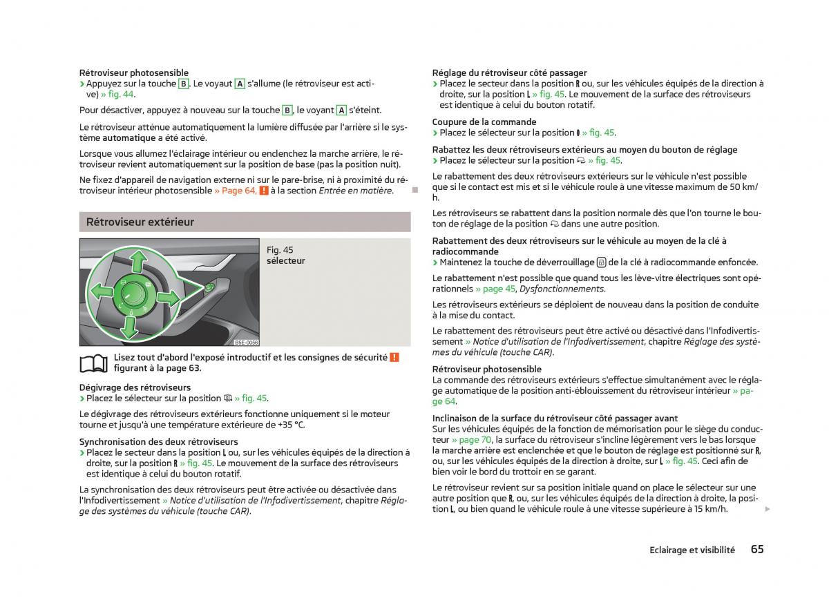 Skoda Octavia III 3 manuel du proprietaire / page 67