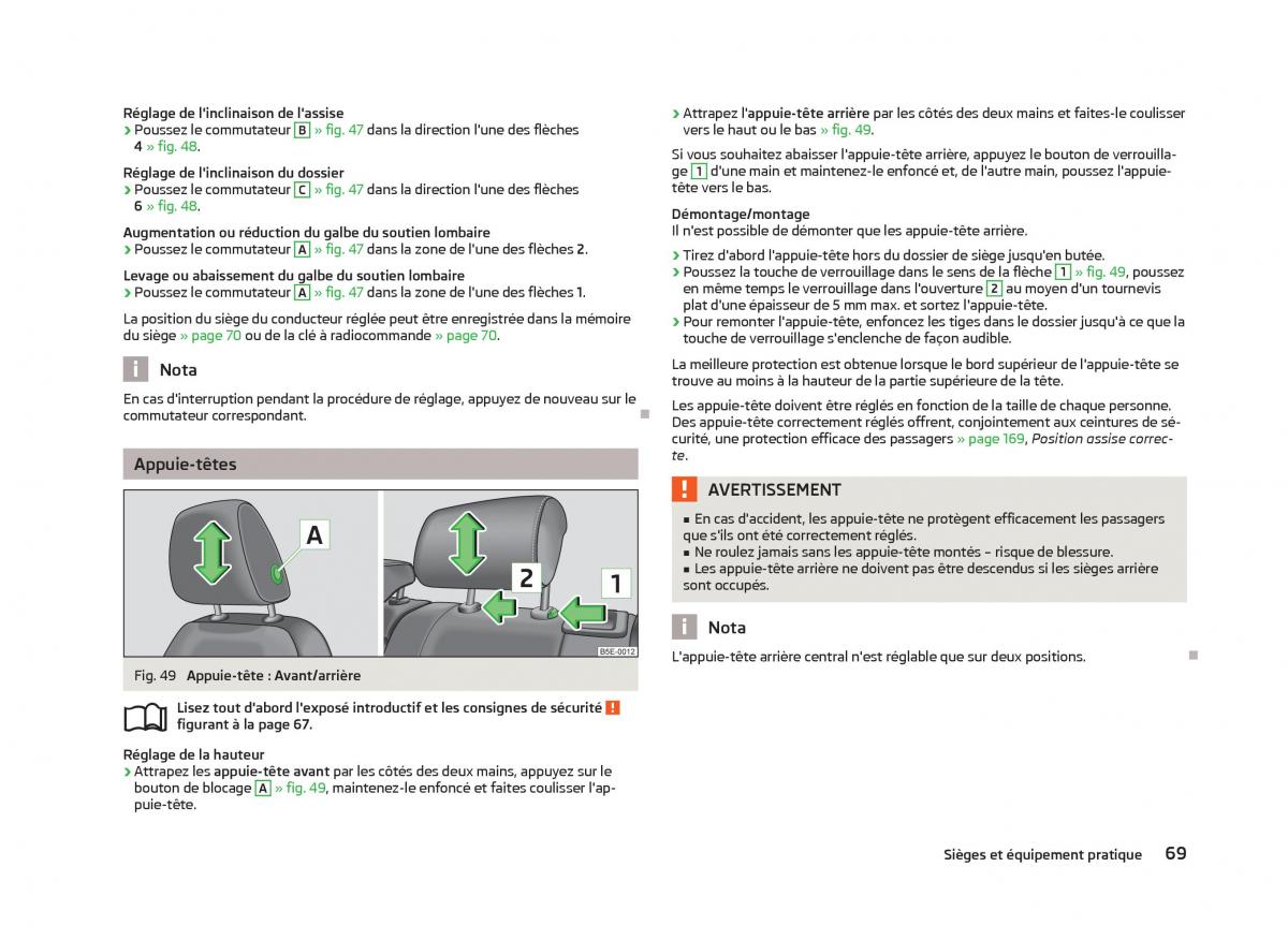 Skoda Octavia III 3 manuel du proprietaire / page 71