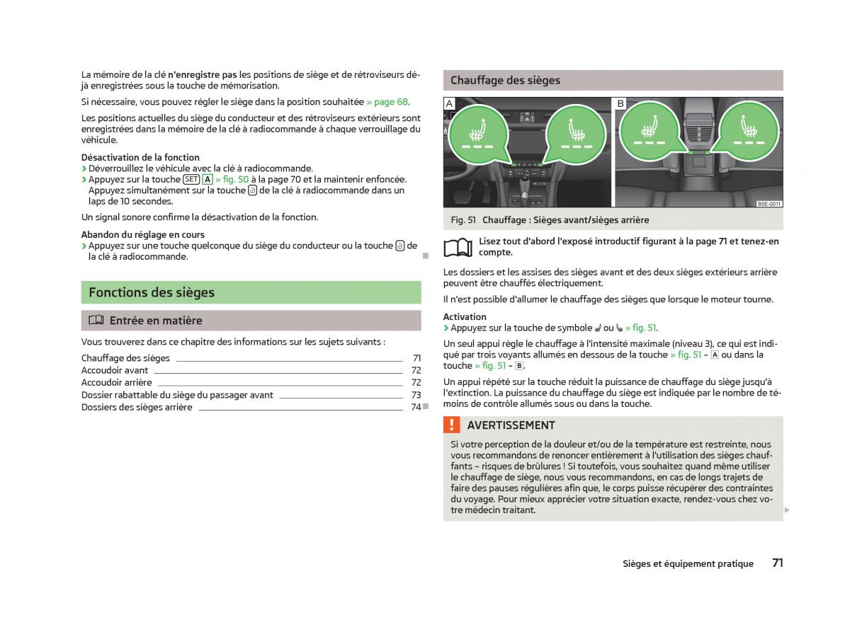 Skoda Octavia III 3 manuel du proprietaire / page 73