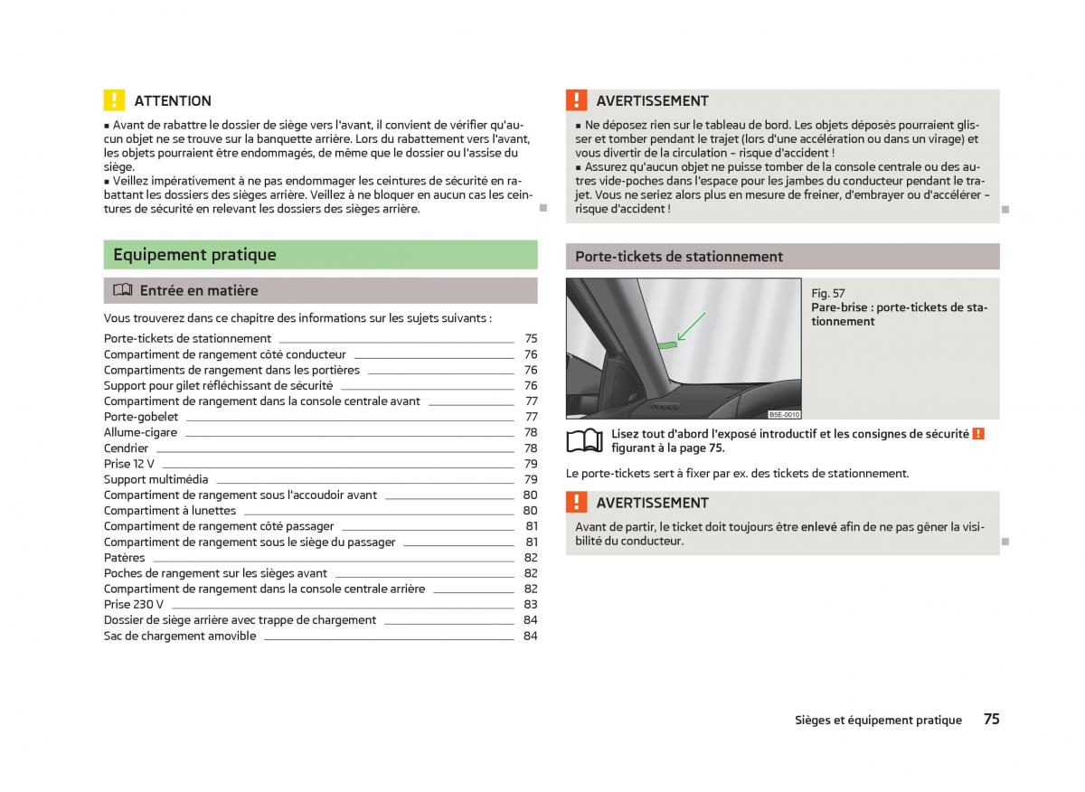 Skoda Octavia III 3 manuel du proprietaire / page 77