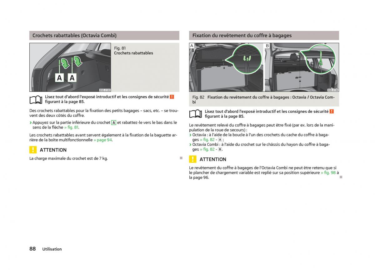 Skoda Octavia III 3 manuel du proprietaire / page 90