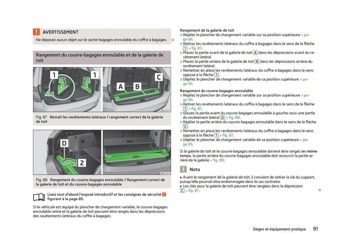 Skoda Octavia III 3 manuel du proprietaire / page 93