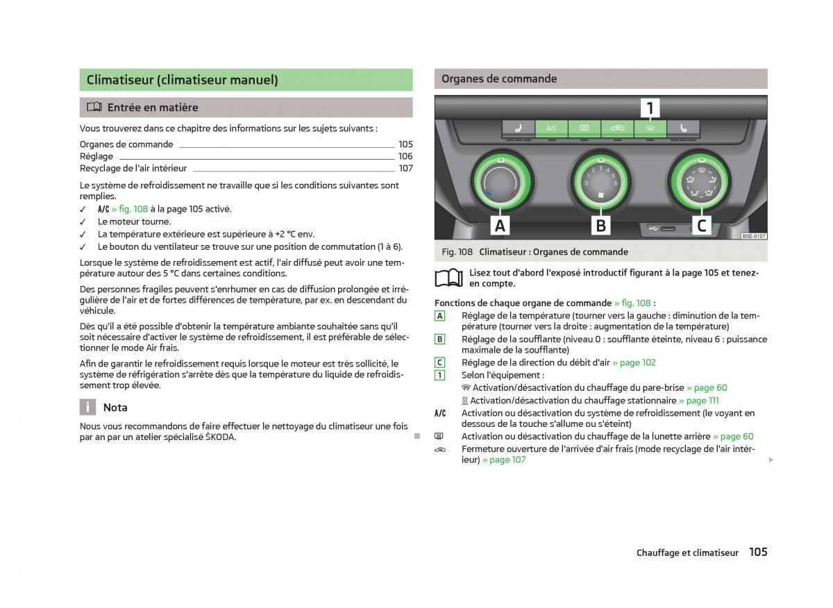 Skoda Octavia III 3 manuel du proprietaire / page 107