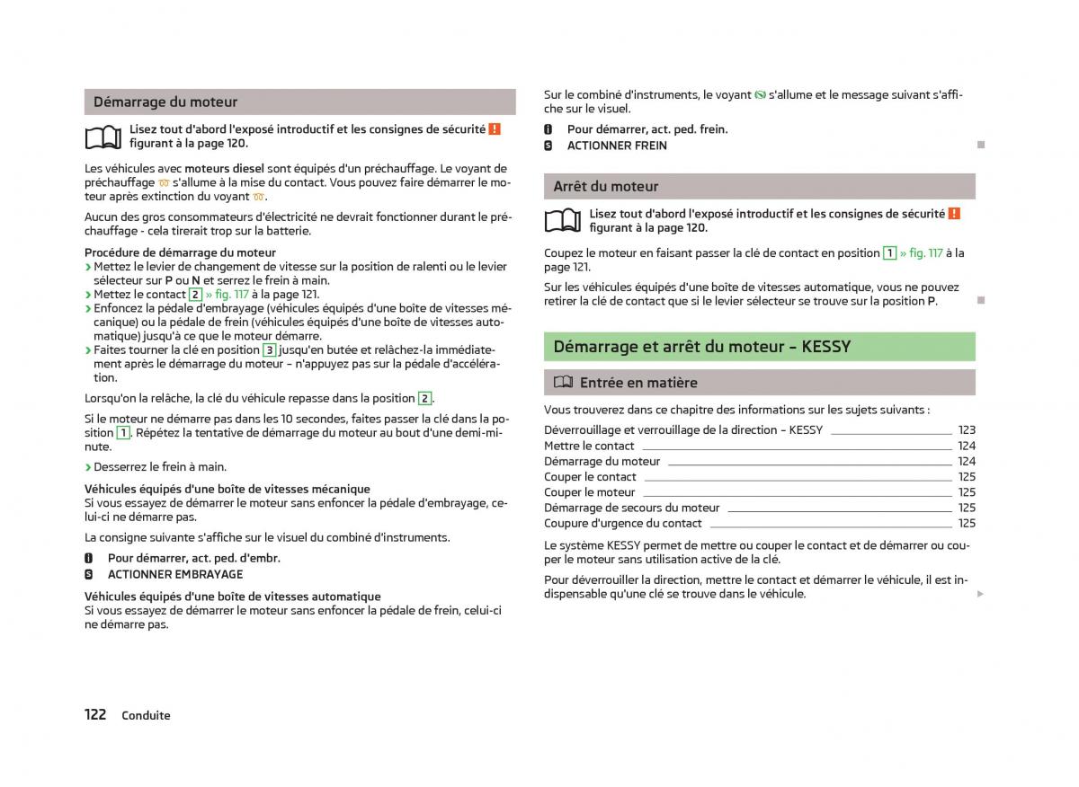 Skoda Octavia III 3 manuel du proprietaire / page 124