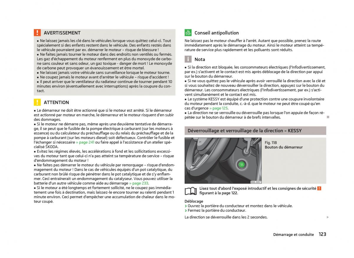 Skoda Octavia III 3 manuel du proprietaire / page 125