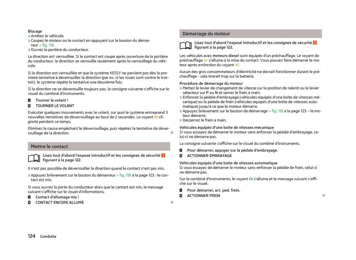 Skoda Octavia III 3 manuel du proprietaire / page 126