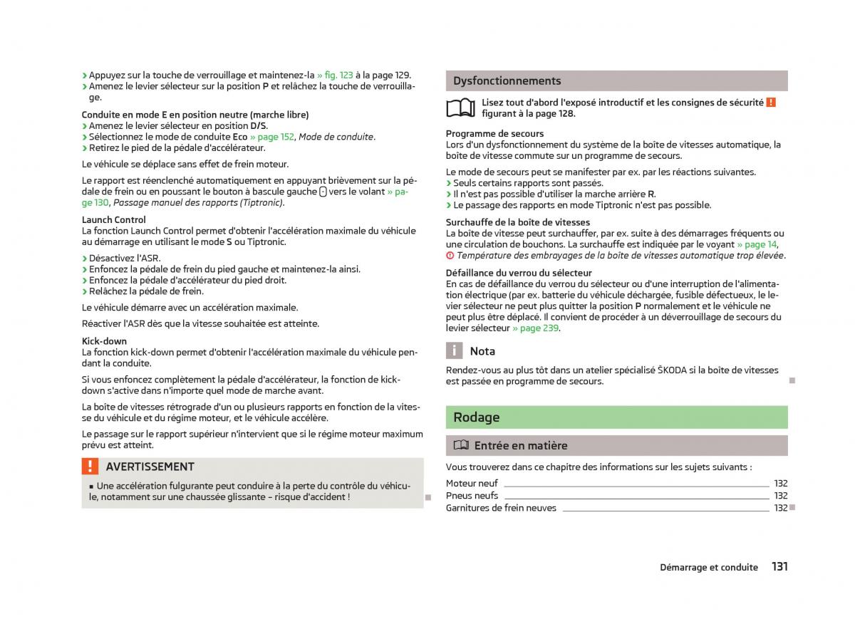 Skoda Octavia III 3 manuel du proprietaire / page 133