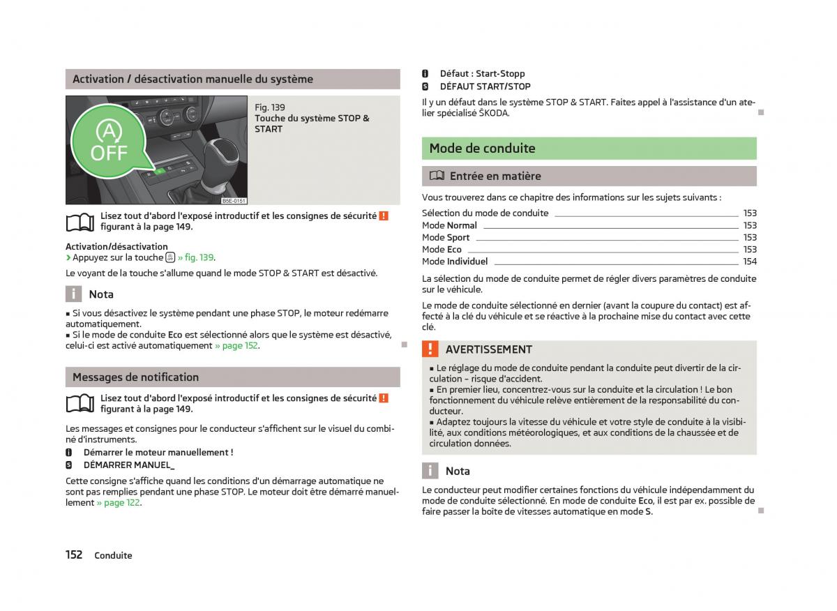 Skoda Octavia III 3 manuel du proprietaire / page 154