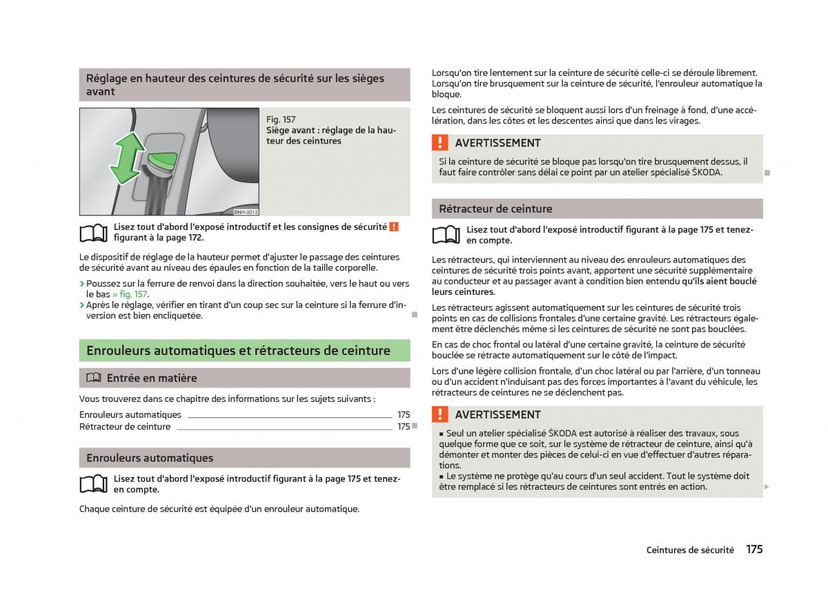 Skoda Octavia III 3 manuel du proprietaire / page 177