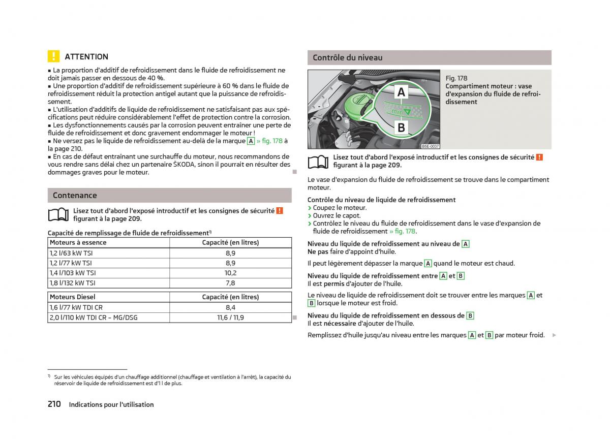 Skoda Octavia III 3 manuel du proprietaire / page 212