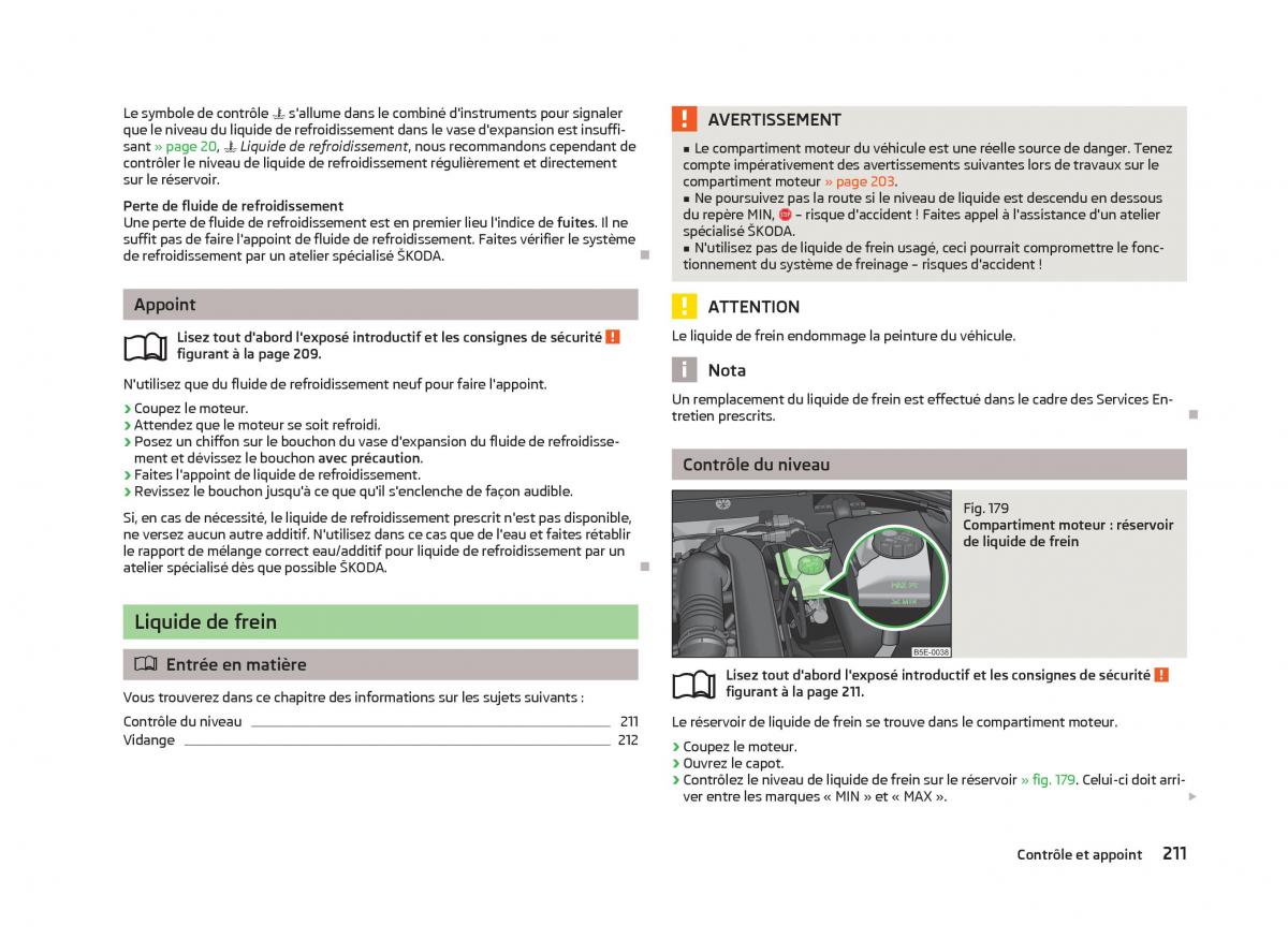 Skoda Octavia III 3 manuel du proprietaire / page 213