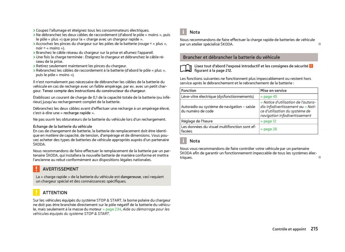 Skoda Octavia III 3 manuel du proprietaire / page 217