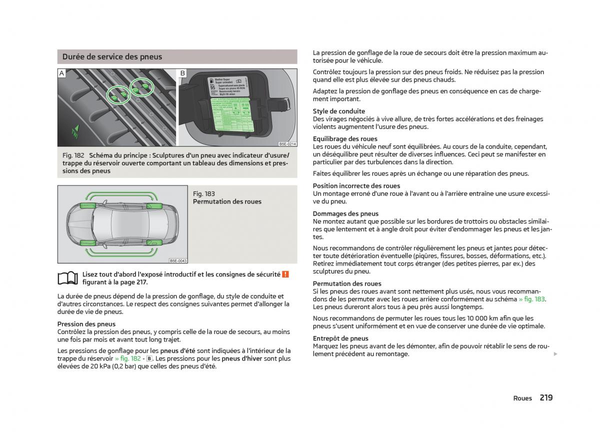 Skoda Octavia III 3 manuel du proprietaire / page 221