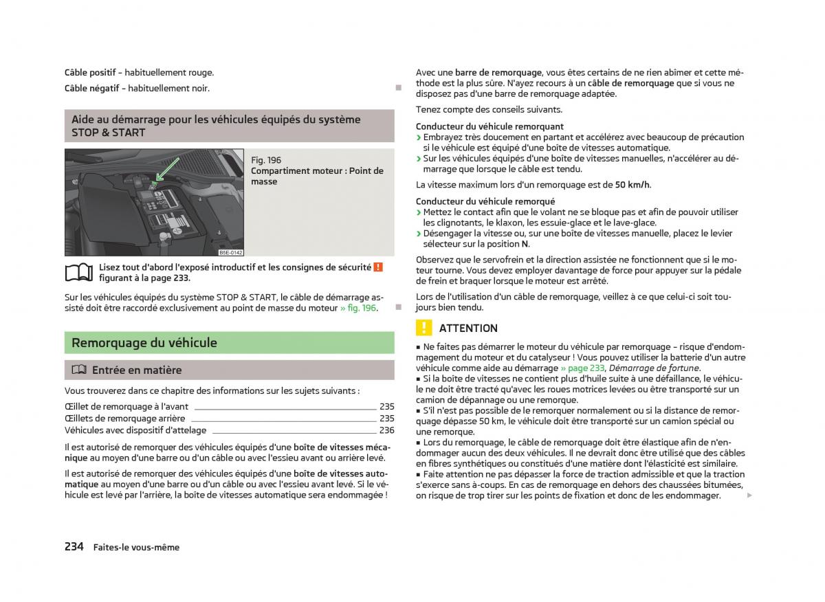 Skoda Octavia III 3 manuel du proprietaire / page 236