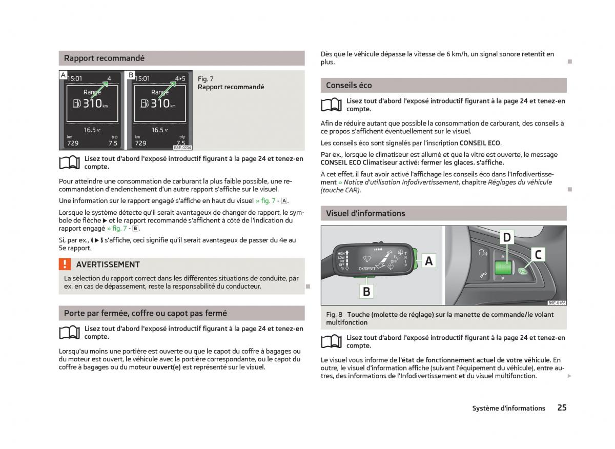 Skoda Octavia III 3 manuel du proprietaire / page 27