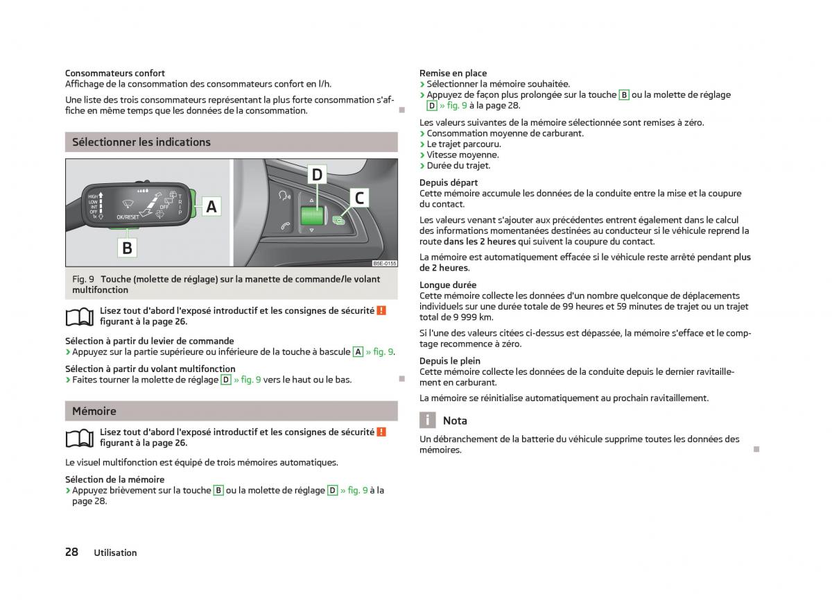 Skoda Octavia III 3 manuel du proprietaire / page 30