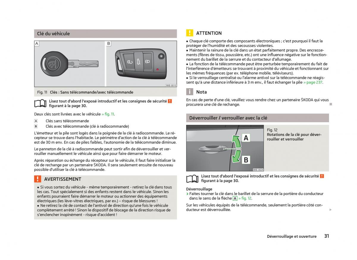 Skoda Octavia III 3 manuel du proprietaire / page 33