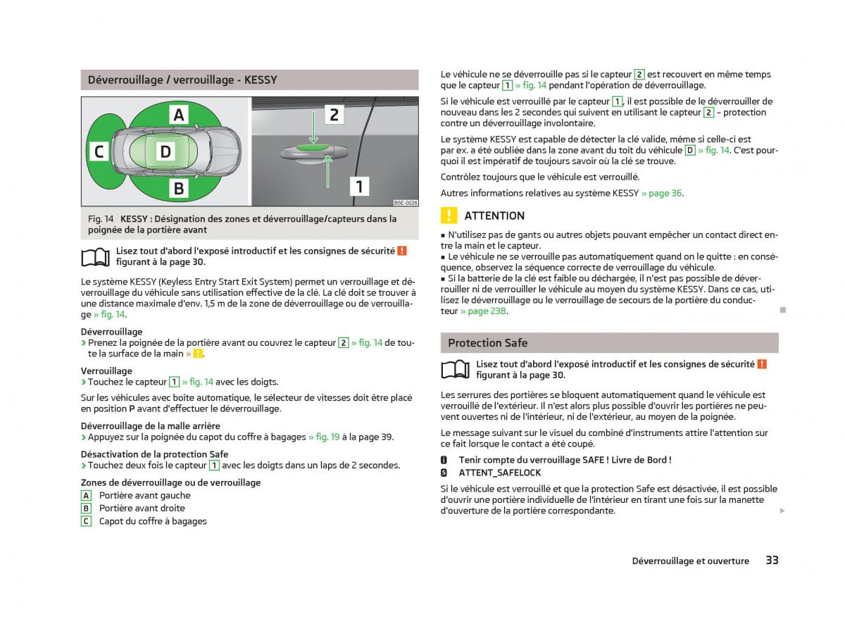 Skoda Octavia III 3 manuel du proprietaire / page 35