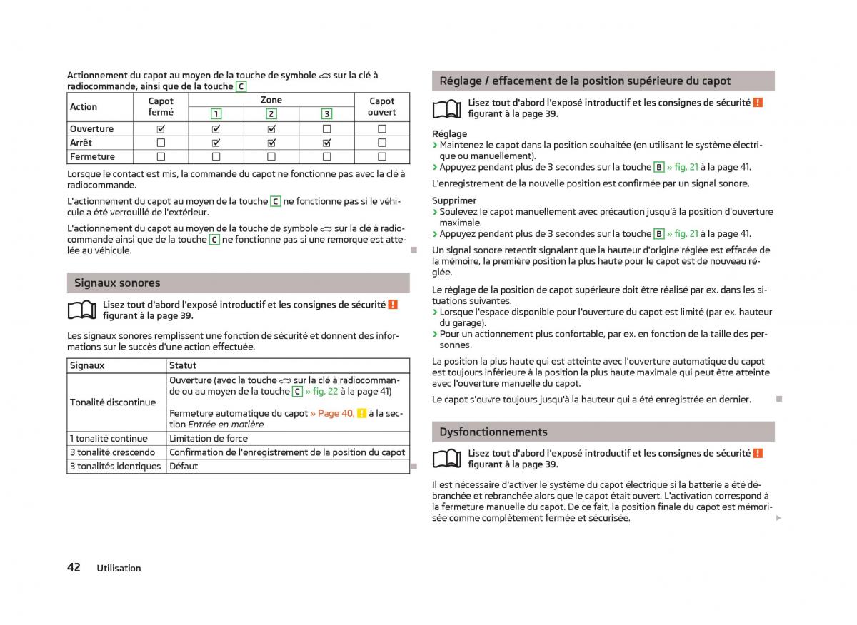 Skoda Octavia III 3 manuel du proprietaire / page 44