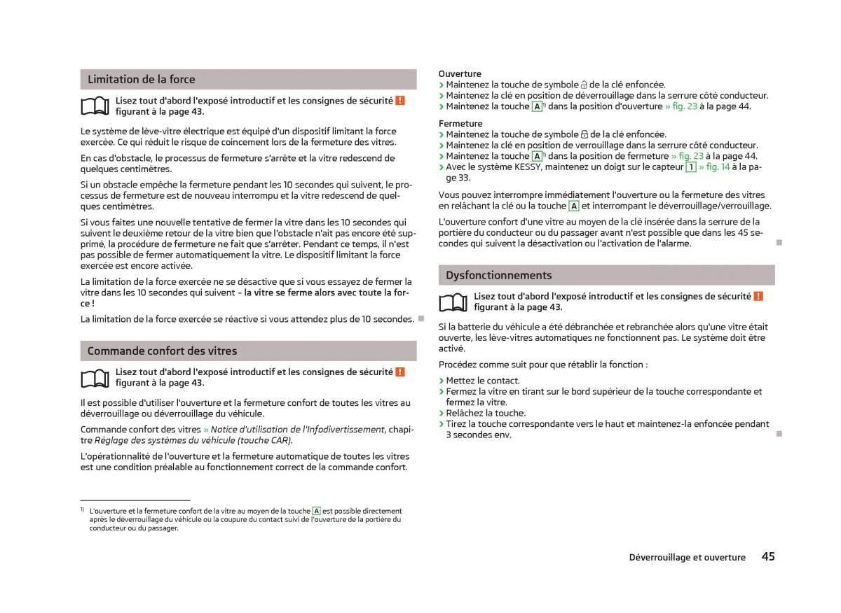 Skoda Octavia III 3 manuel du proprietaire / page 47