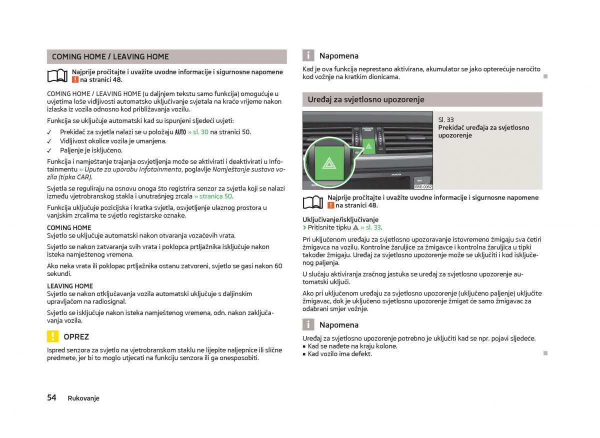 Skoda Octavia III 3 vlasnicko uputstvo / page 56