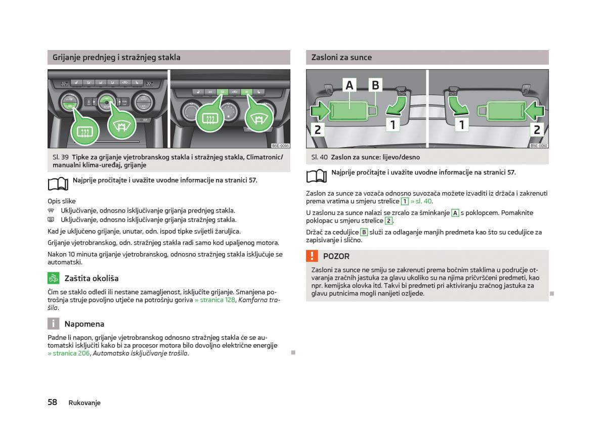 Skoda Octavia III 3 vlasnicko uputstvo / page 60