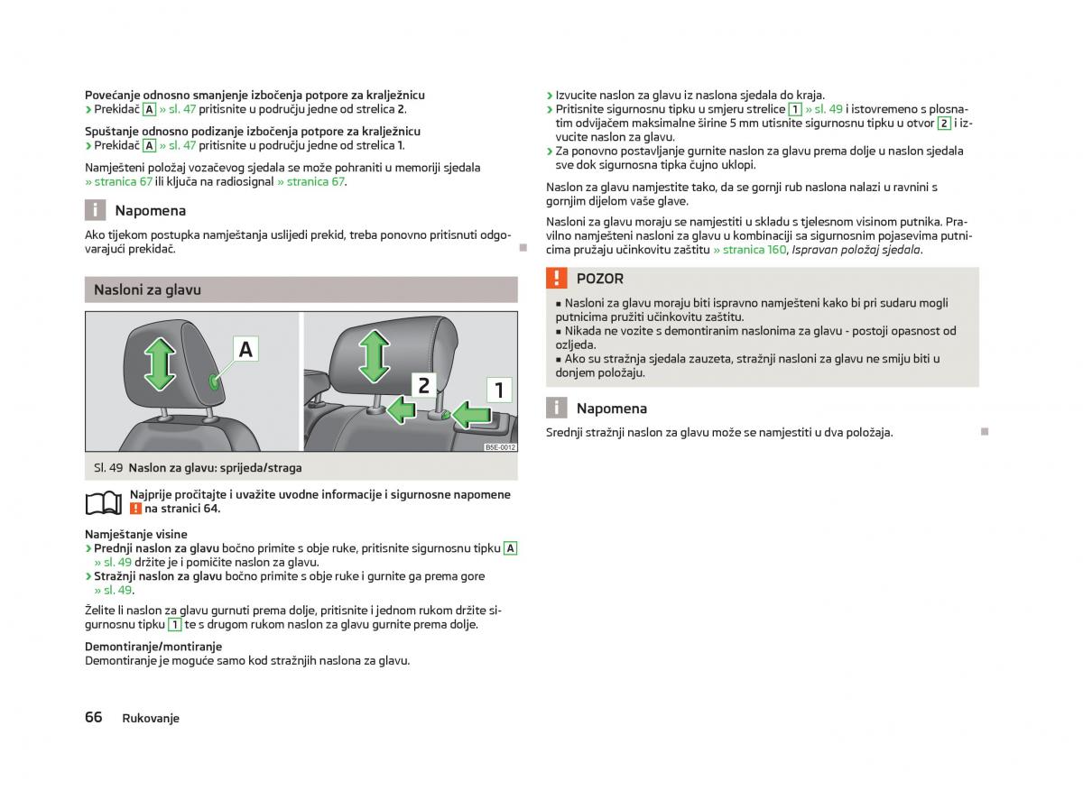 Skoda Octavia III 3 vlasnicko uputstvo / page 68