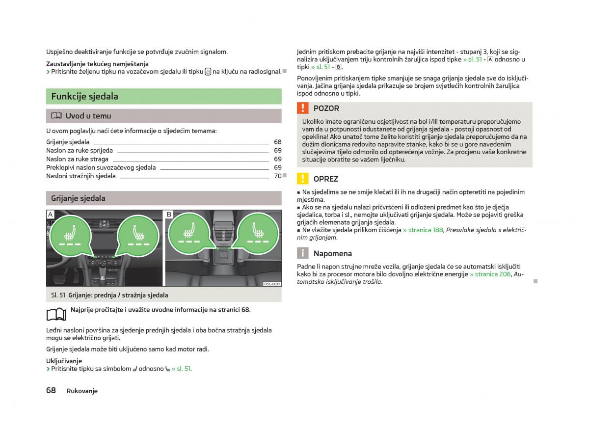 Skoda Octavia III 3 vlasnicko uputstvo / page 70